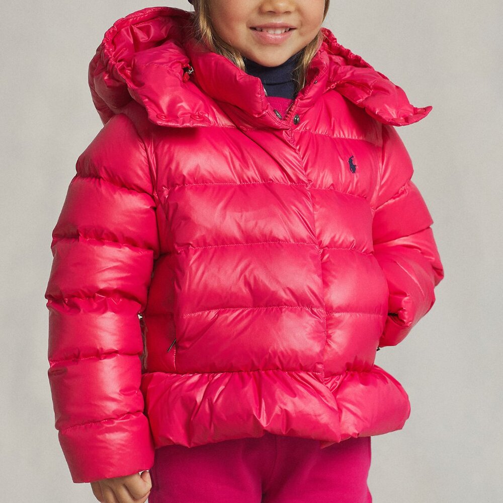 Ralph Lauren Polo Water-Repellent Down Peplum Jacket